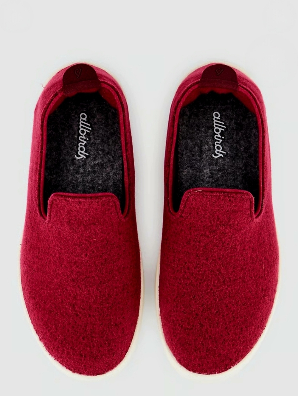 NWOT Allbirds Womens Loungers Slip-On Wool Shoes in Burgundy and White - Picture 4 of 6